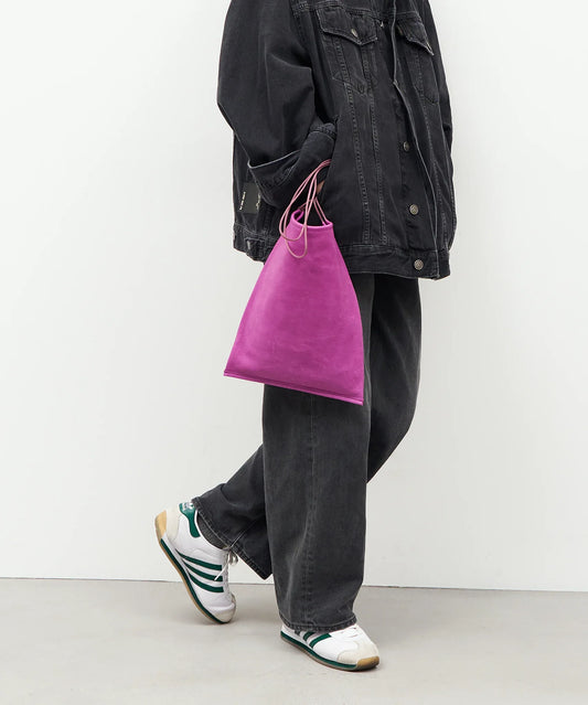 #30《SALE 40%》フラットショルダー(peony purple)/ ピッグスキン・ハリー - REN