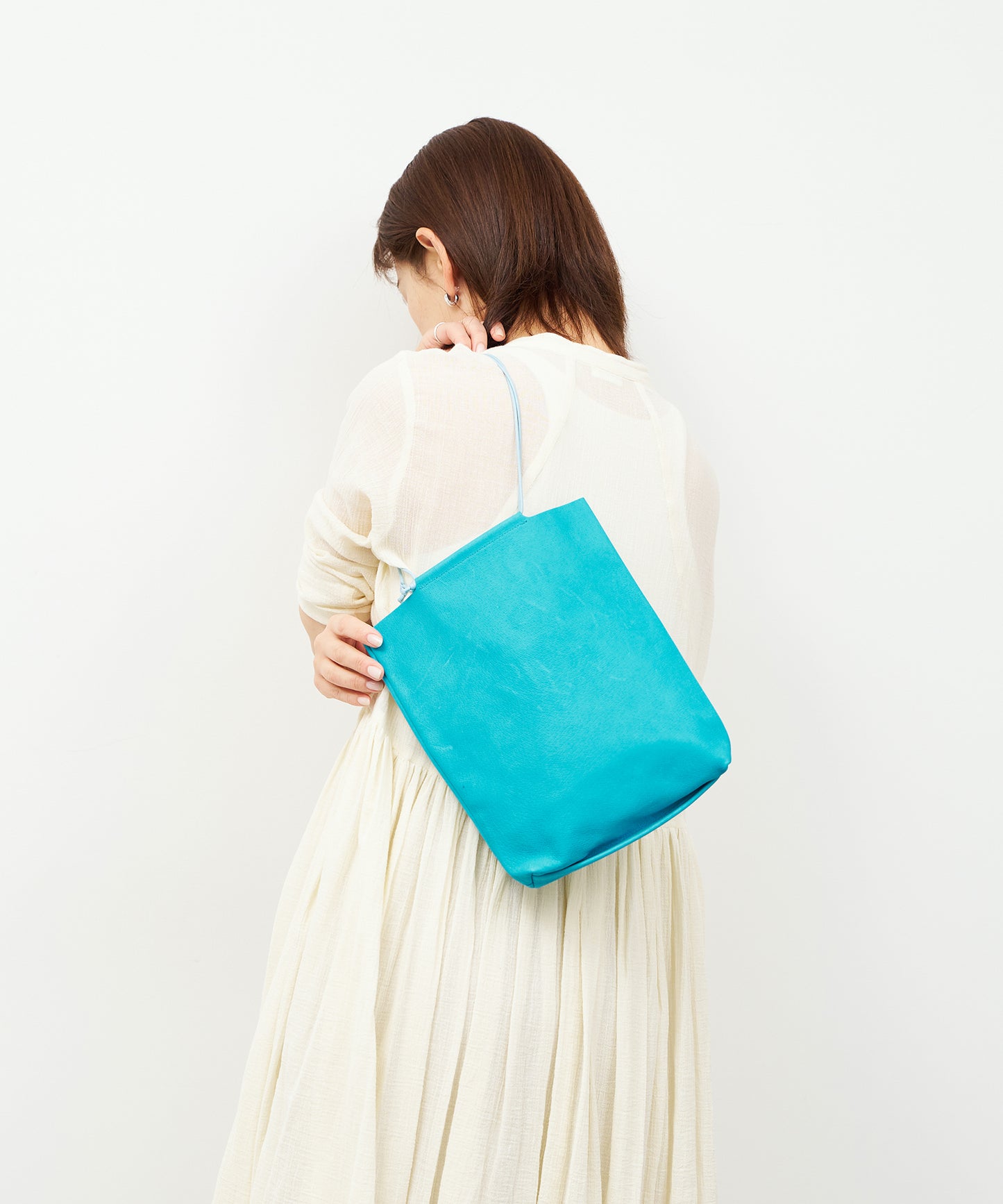 #30《SALE 40%》ミニトート(turquoise)/ ピッグスキン・ハリー