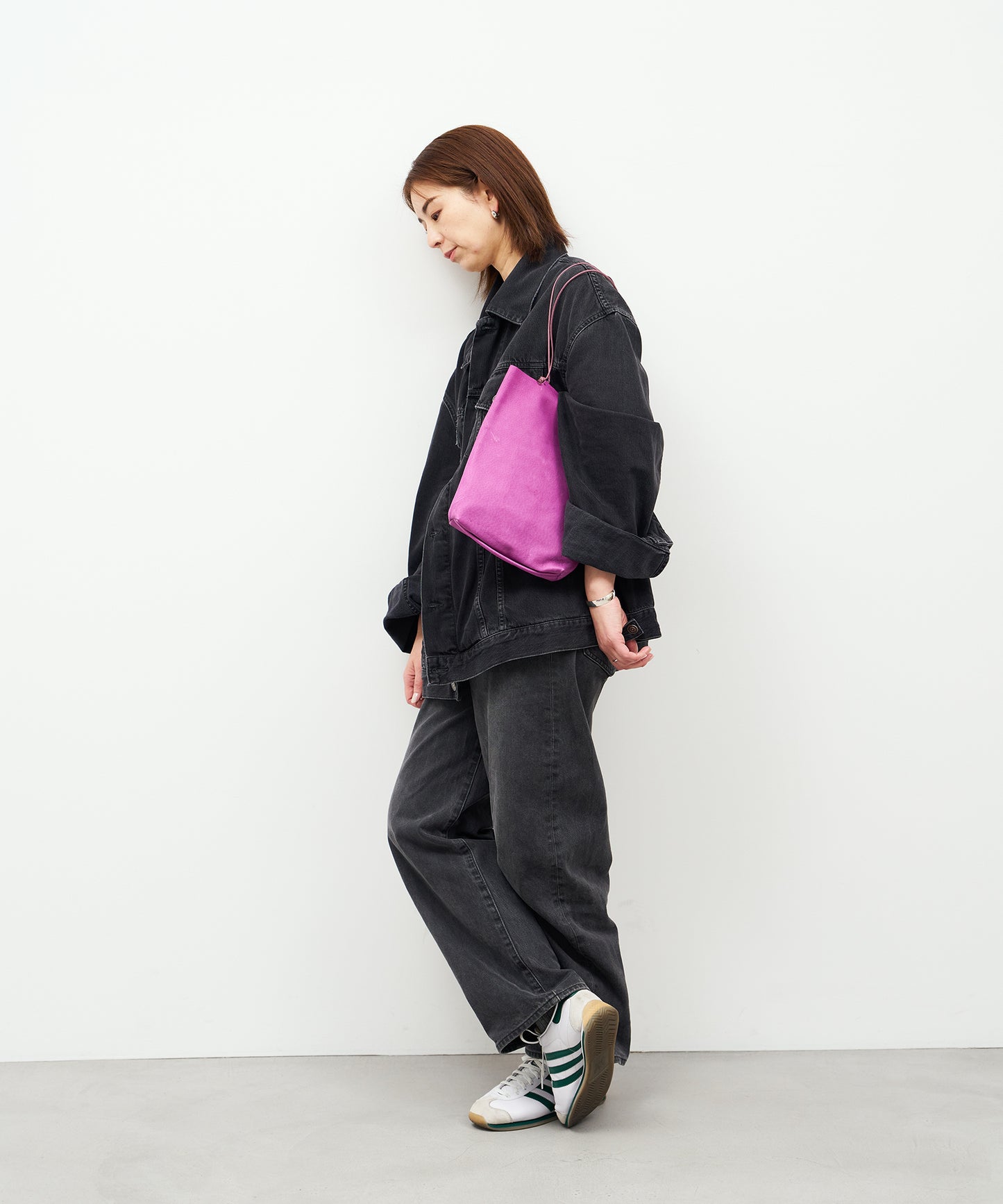 #30 / ミニトート(peony purple)/ ピッグスキン・ハリー