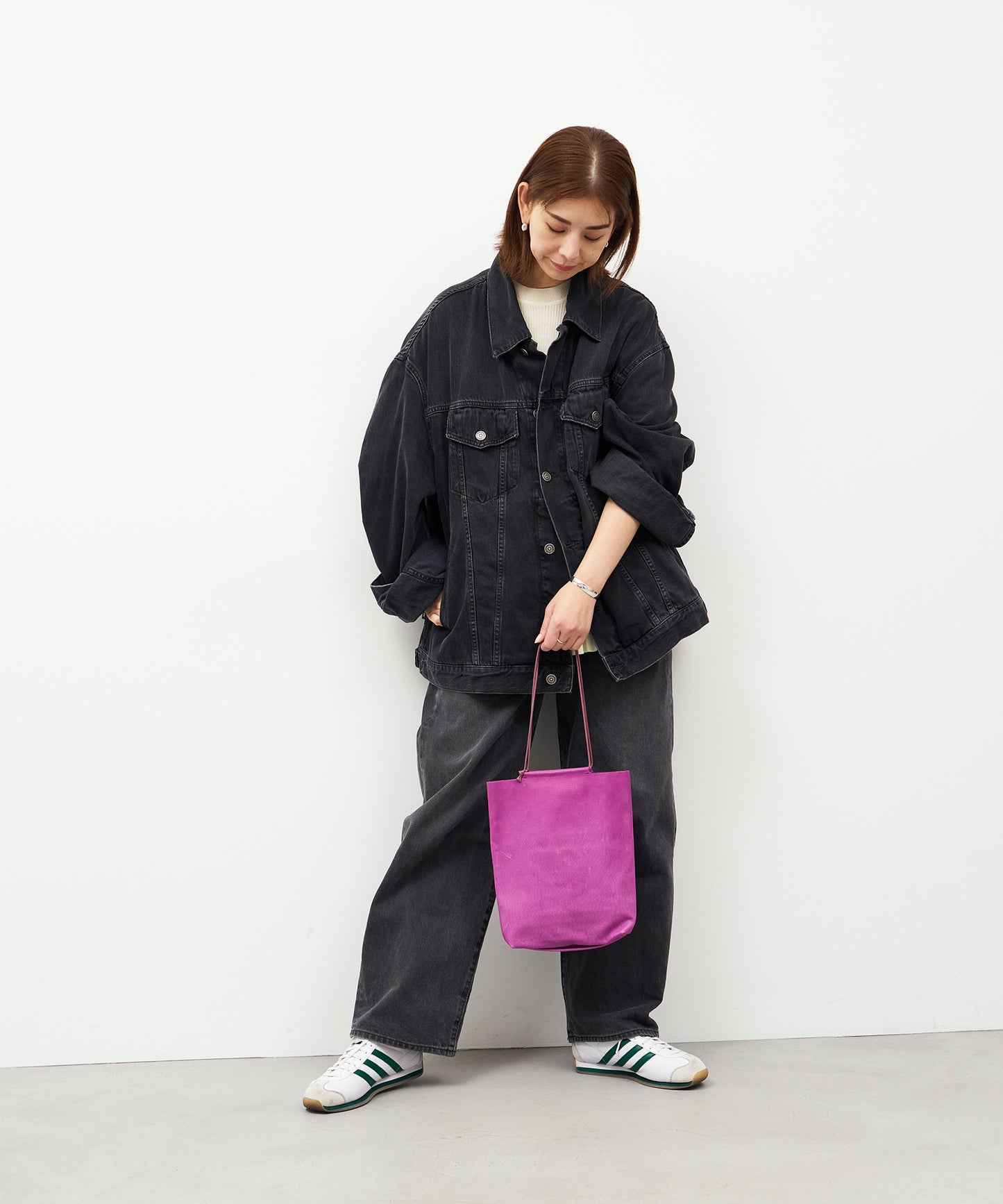 #30 / ミニトート(peony purple)/ ピッグスキン・ハリー