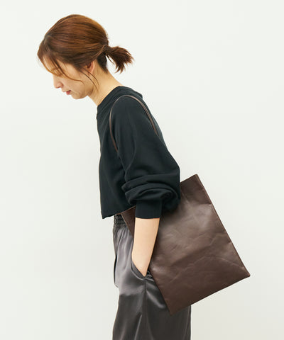 #45《BF SALE 10%》フラッグトート(bitter brown)/ 牛革・アペルト