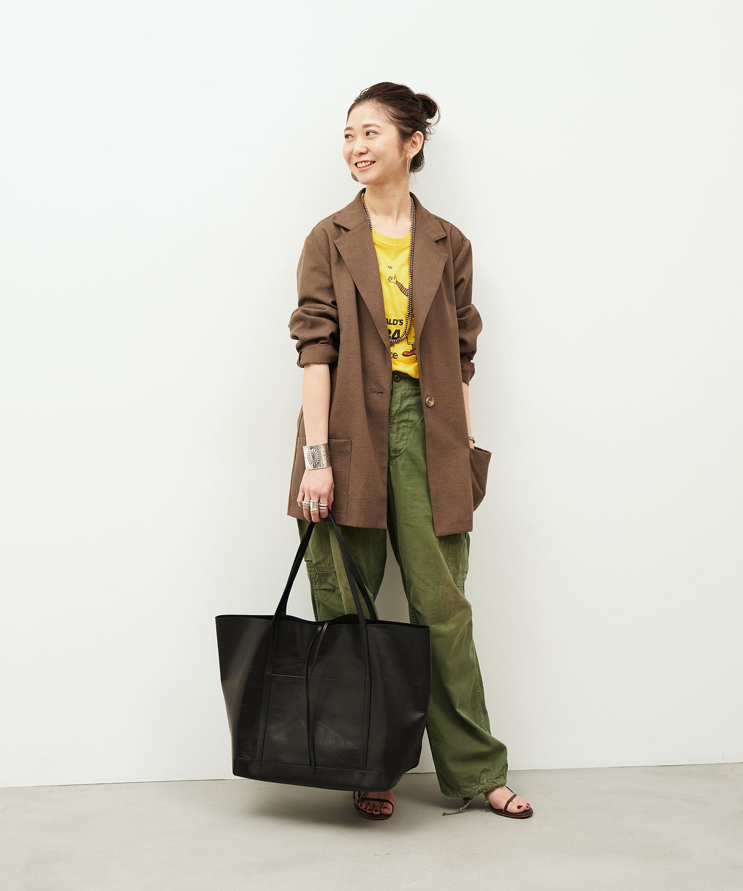 #45/ マキシトート / 牛革・アペルト(black)