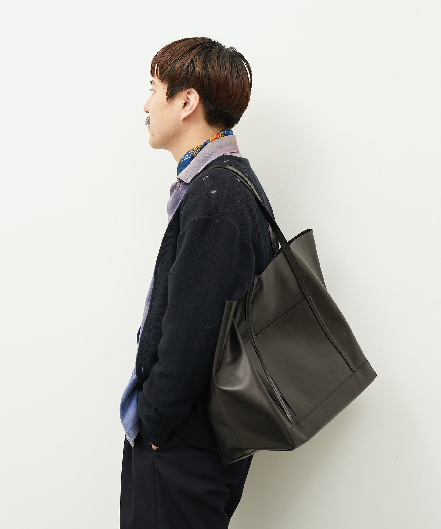 #45/ マキシトート / 牛革・アペルト(black)