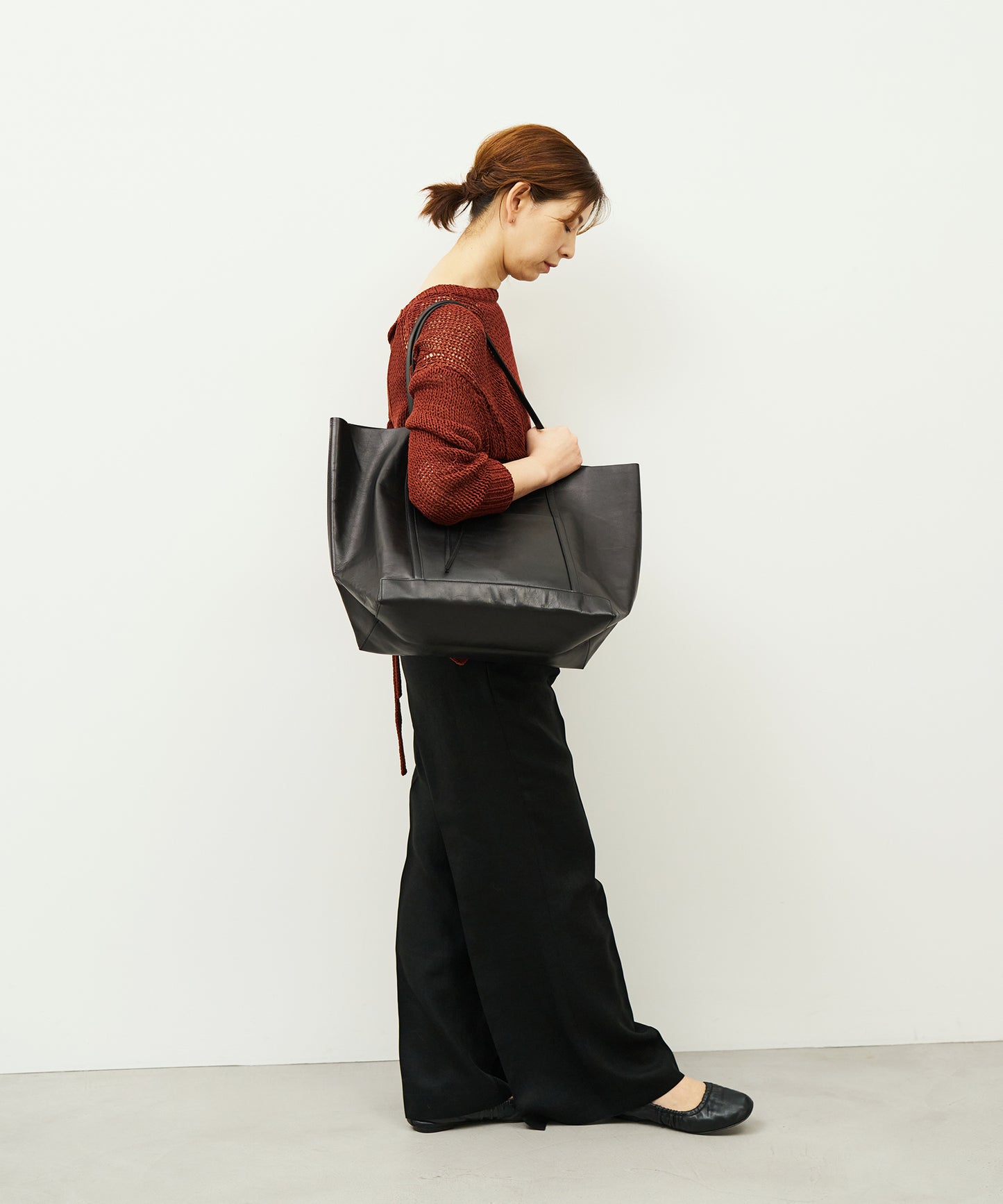 #45/ マキシトート / 牛革・アペルト(black)