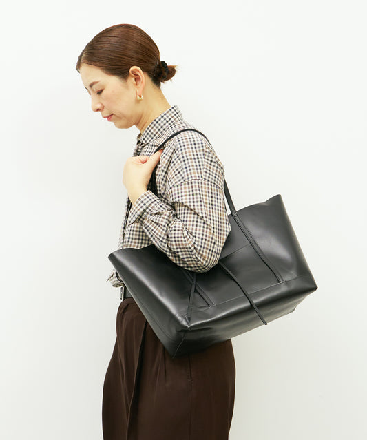 #45《Limited 5%》トリムトート(black)/ 牛革・アペルト