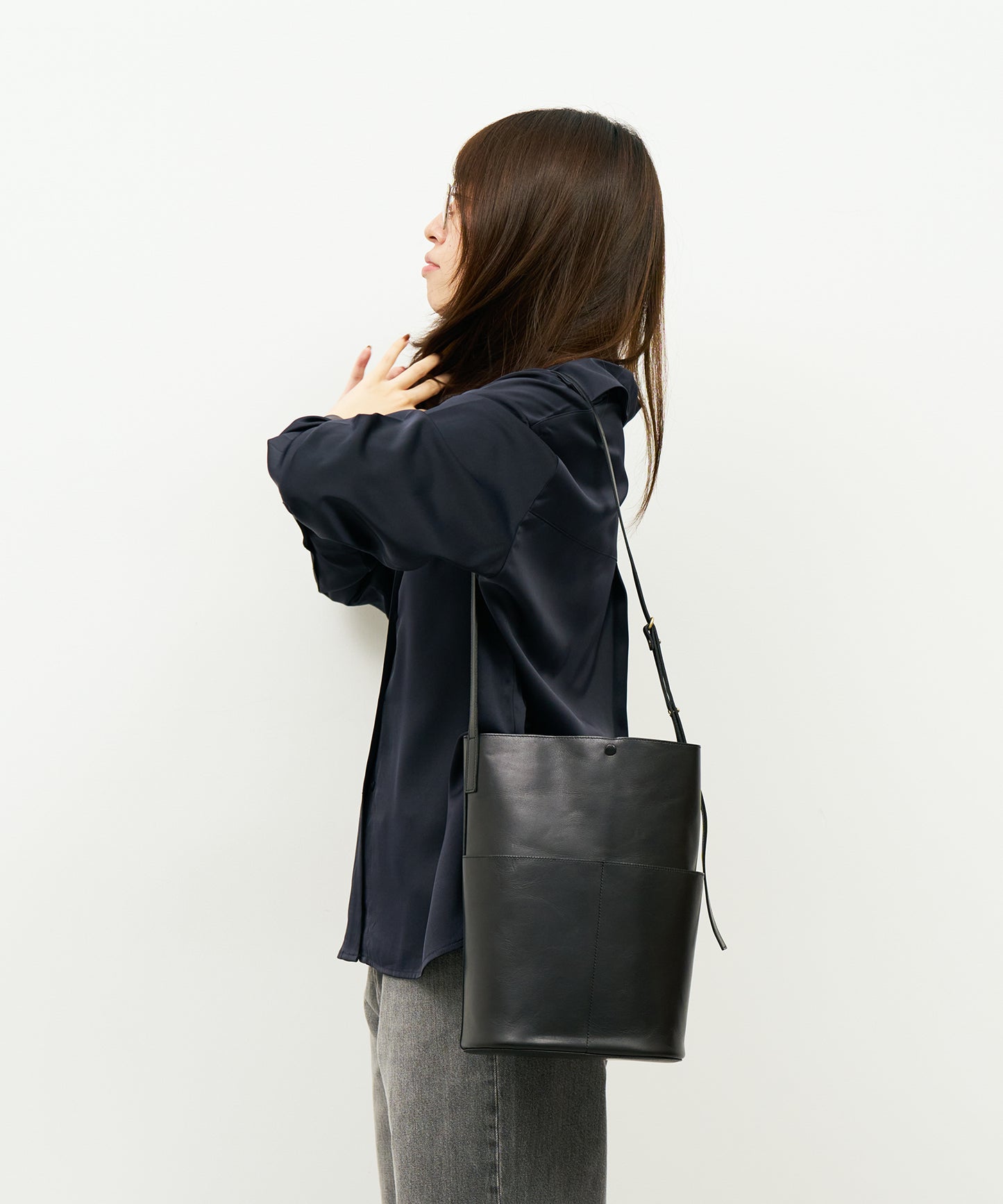 #45/ スリークパス / 牛革・アペルト(black)
