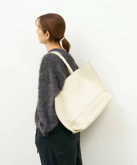 #52b《SALE 30%》ワイドトートL(ivory)/ 牛革・バレンシア - REN