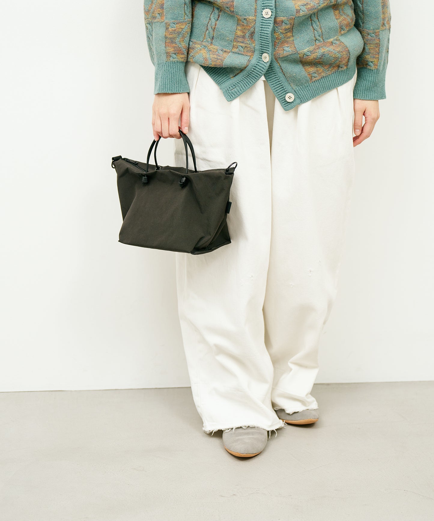 #86 / 2wayミニボストン(charcoal)/ WRINKLE NYLON