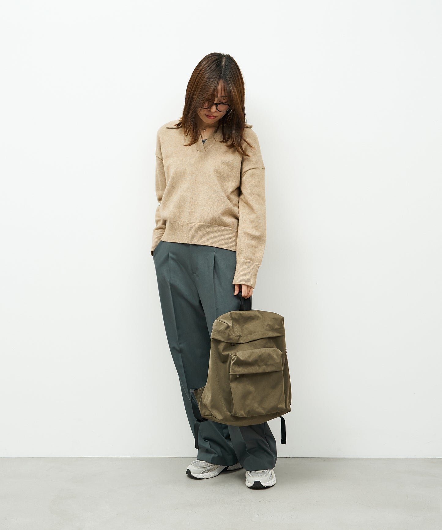 #89 / 80's リュック(khaki)/ HD NYLON
