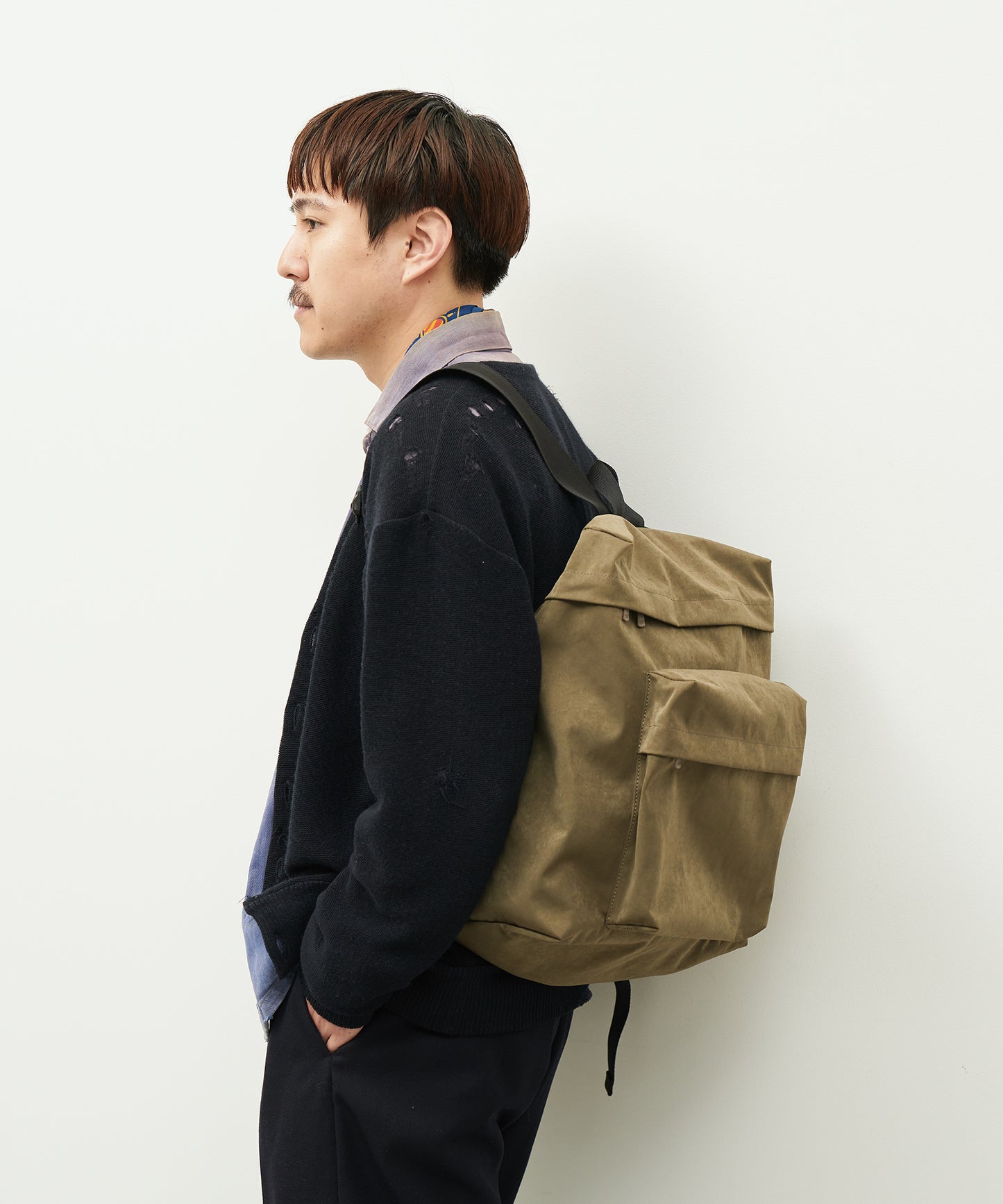 #89 / 80's リュック(khaki)/ HD NYLON