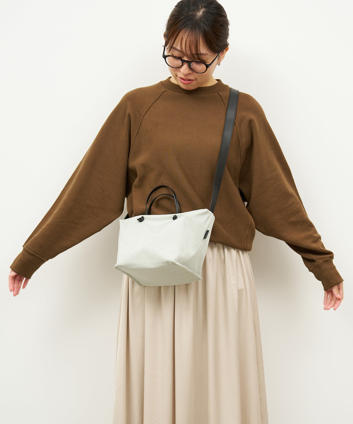 #89 / 2wayミニボストン(light gray)/ HD NYLON