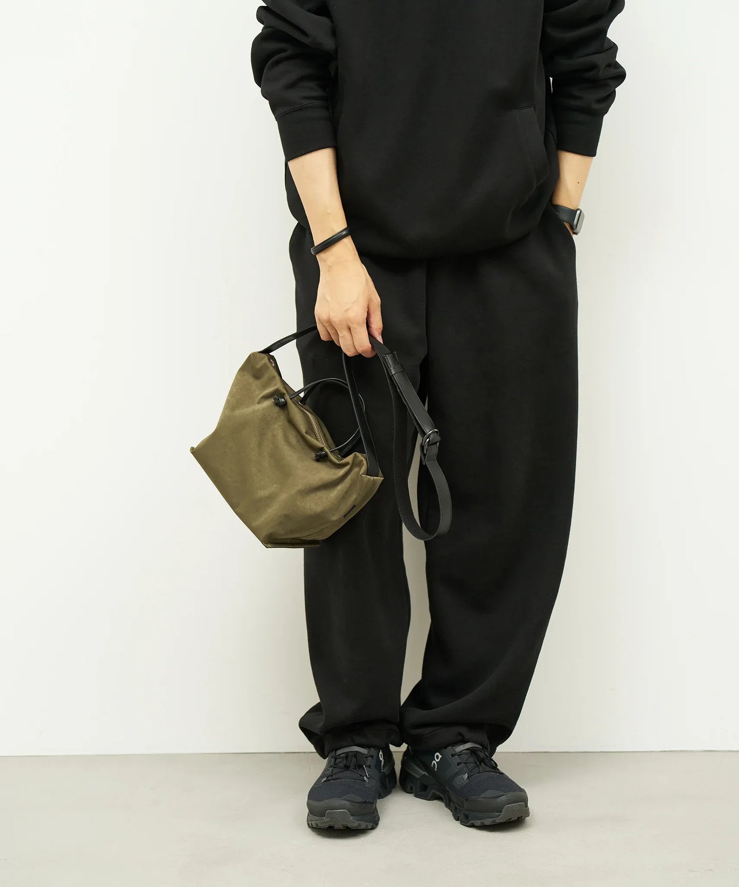 #89/ 2wayミニボストン(khaki)/ HD NYLON