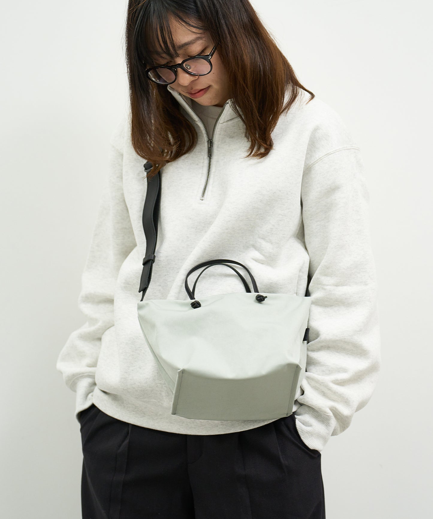 #89 / 2wayミニボストン(light gray)/ HD NYLON