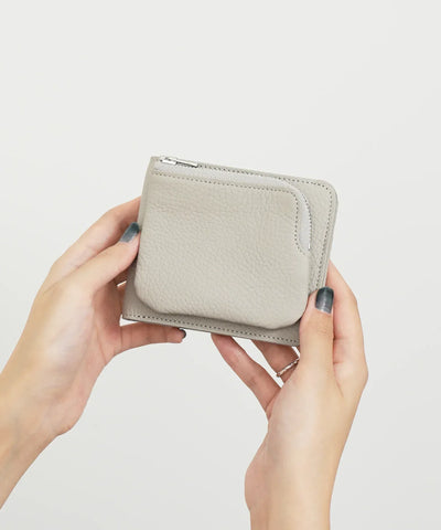 #53/ 外ポケウォレット(pale gray)/ 牛革・エン