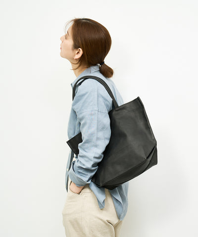 #30/ ランチバッグM(black)/ ピッグスキン・ハリー