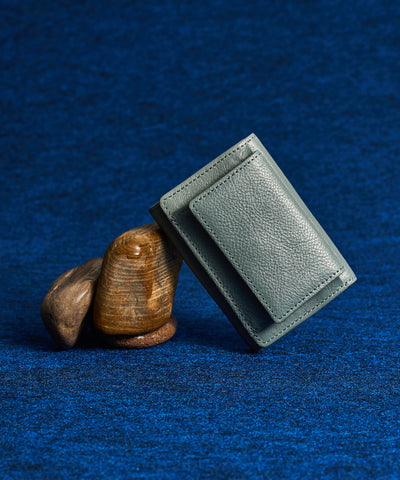 #50 / ミニウォレット(peacock green)/ 牛革・ソラム