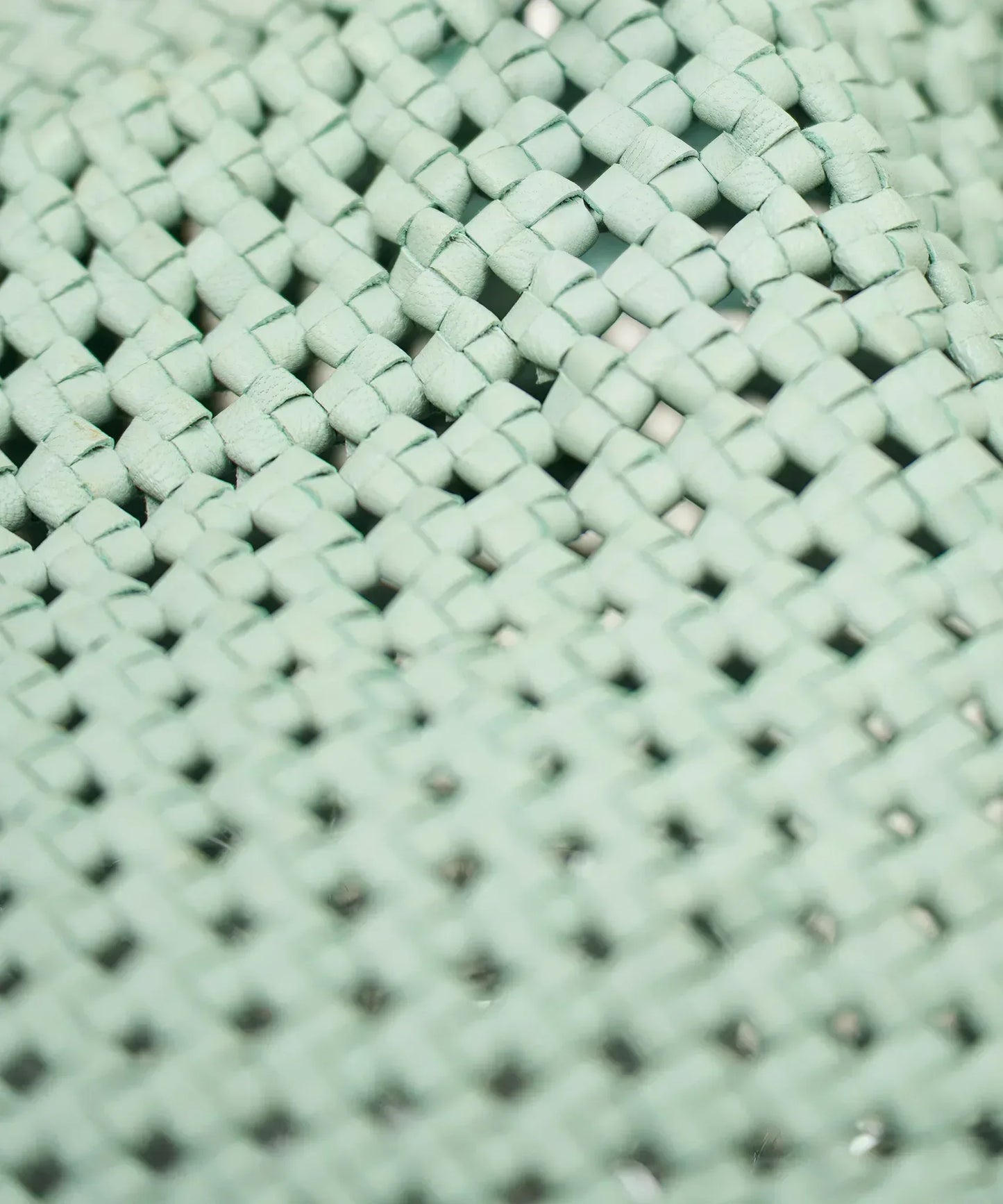 #16/ バスケットL(sage green)/ やぎ革・ゴートメッシュ - REN