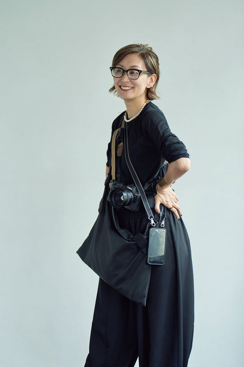 あのひと、にあう革〜中川正子さんに「スクエアショルダー」〜