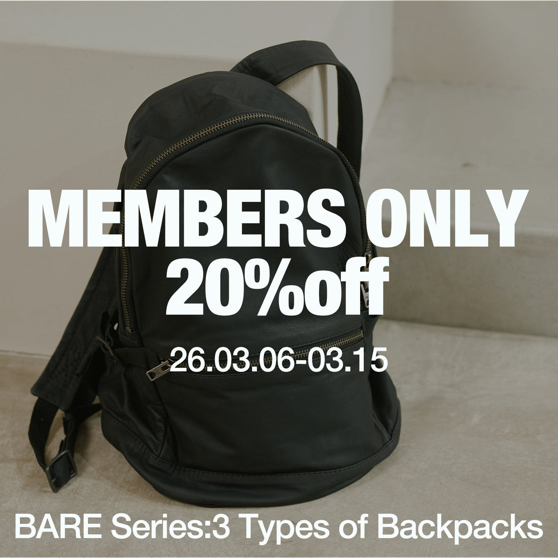 《-3/15》春の装いを整える。人気のリュック3型20％オフ！