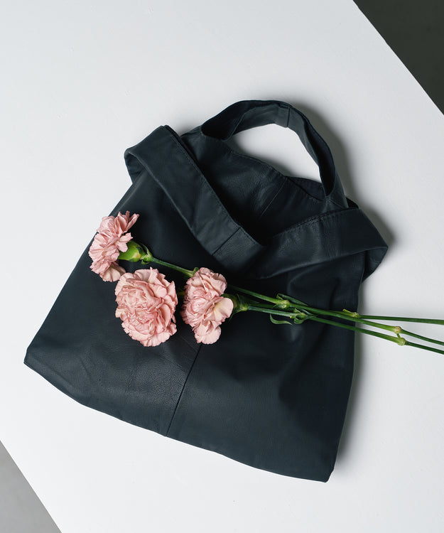 #11/ 2wayレジブクロS (black) / やぎ革・ベアー