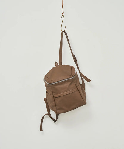 #11《SALE 40%》ボックスリュック (dark brown) / やぎ革・ベアー