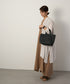 《SALE 20%》ランチバッグS (black)  / やぎ革・ゴートメッシュ