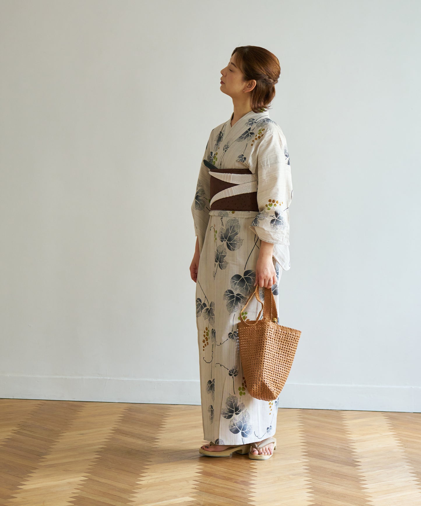 #16ボックスショルダー（camel）/ やぎ革・ゴートメッシュ