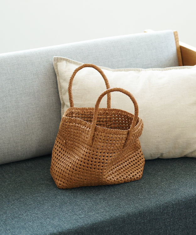 #16/ バスケットS（camel）/ やぎ革・ゴートメッシュ