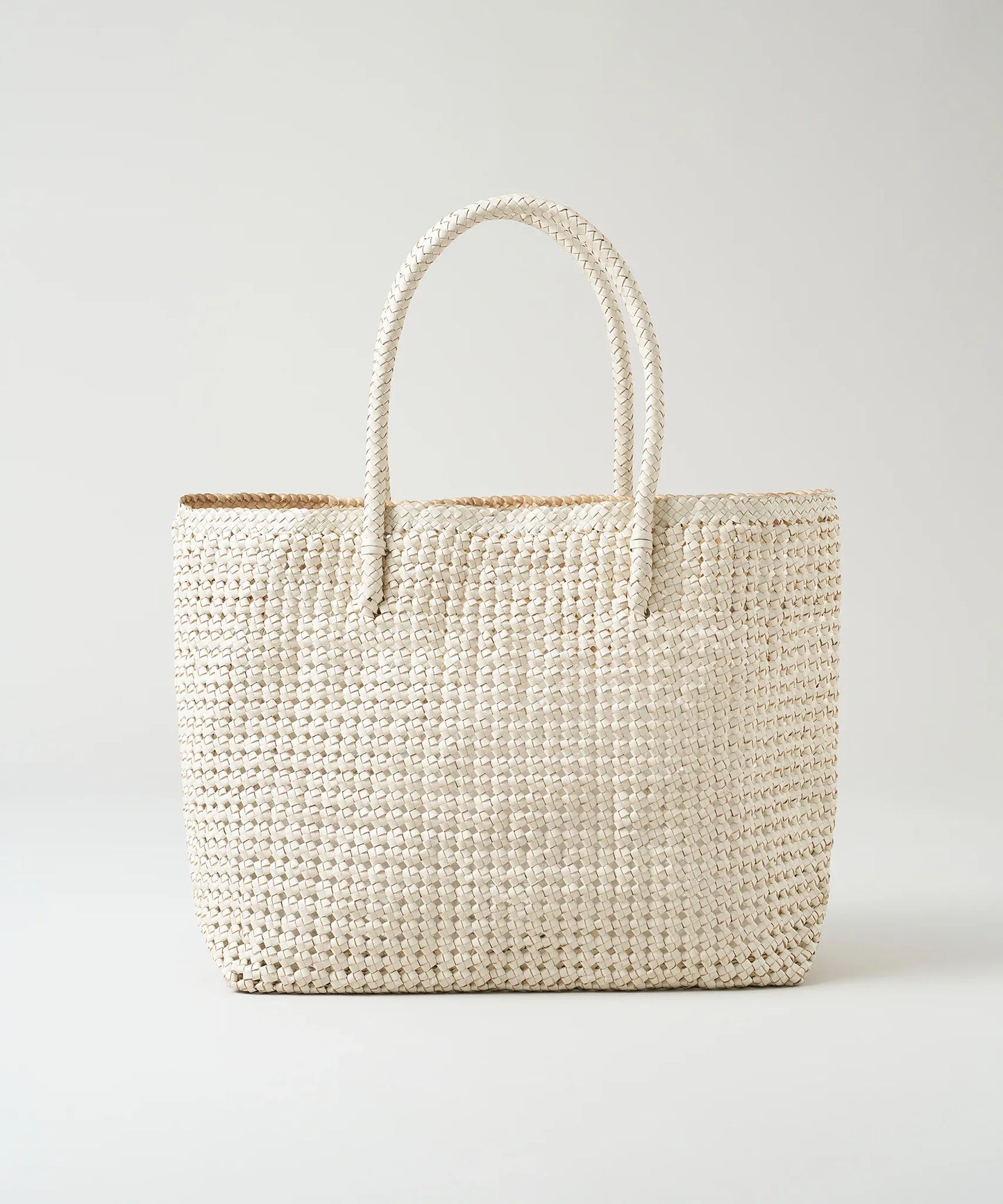 #16/ バスケットL（oatmeal）/ やぎ革・ゴートメッシュ - REN