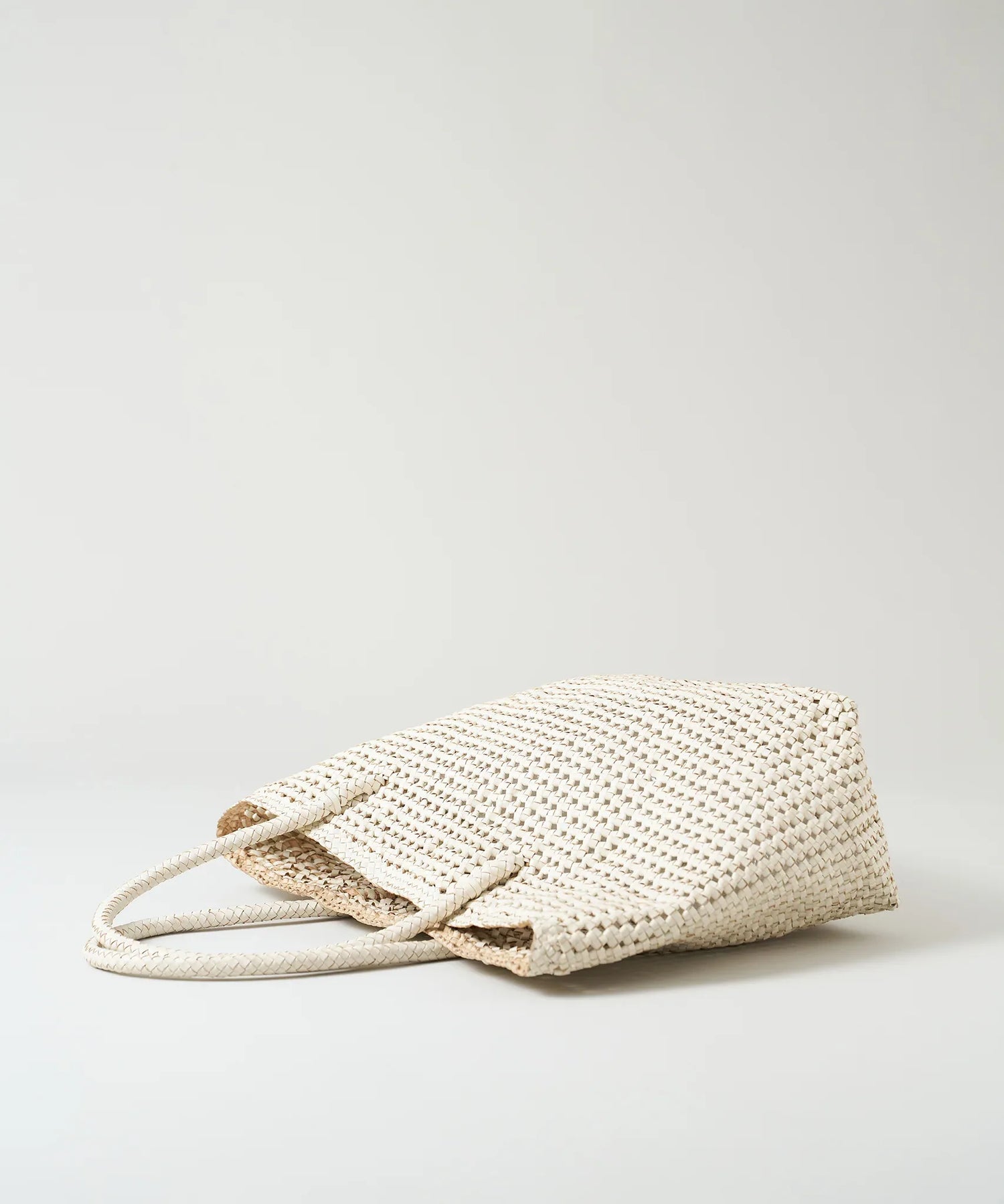 #16/ バスケットL（oatmeal）/ やぎ革・ゴートメッシュ - REN