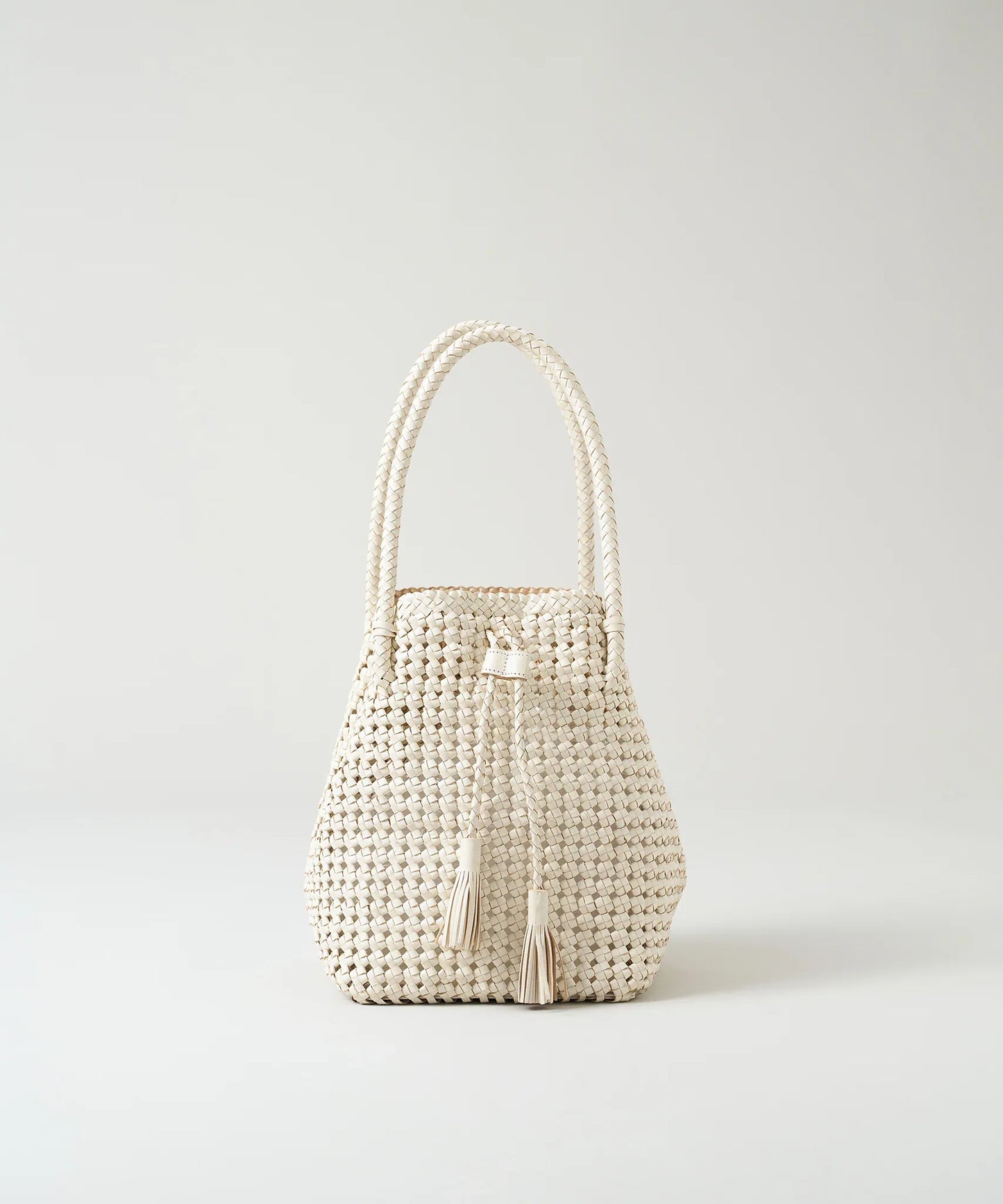 #16/ タッセルトート（oatmeal）/ やぎ革・ゴートメッシュ - REN