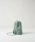 #16/ タッセルボトルショルダー（sage green）/ やぎ革・ゴートメッシュ
