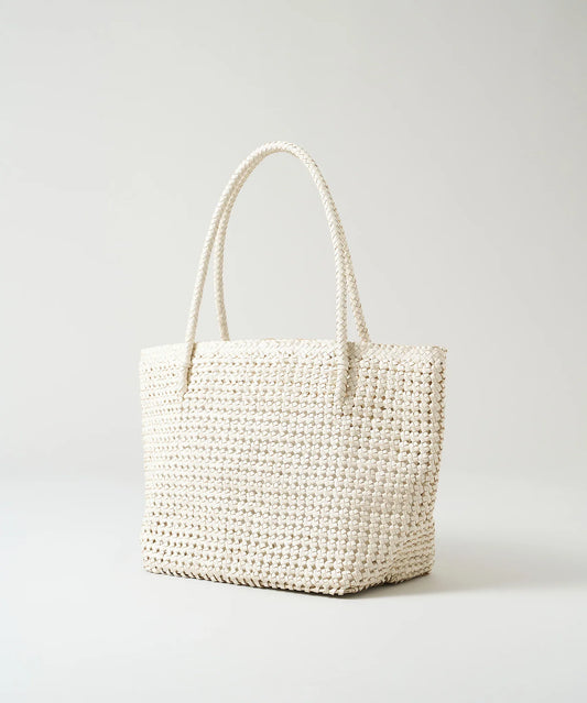 #16/ ブックキャリー(oatmeal)/ やぎ革・ゴートメッシュ - REN