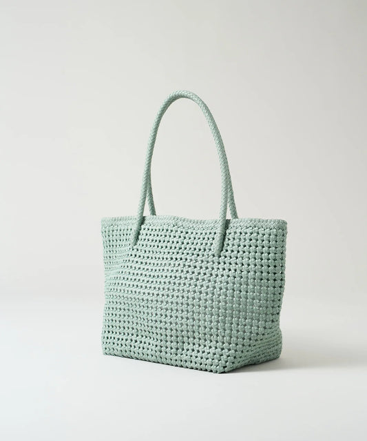 #16/ ブックキャリー(sage green)/ やぎ革・ゴートメッシュ