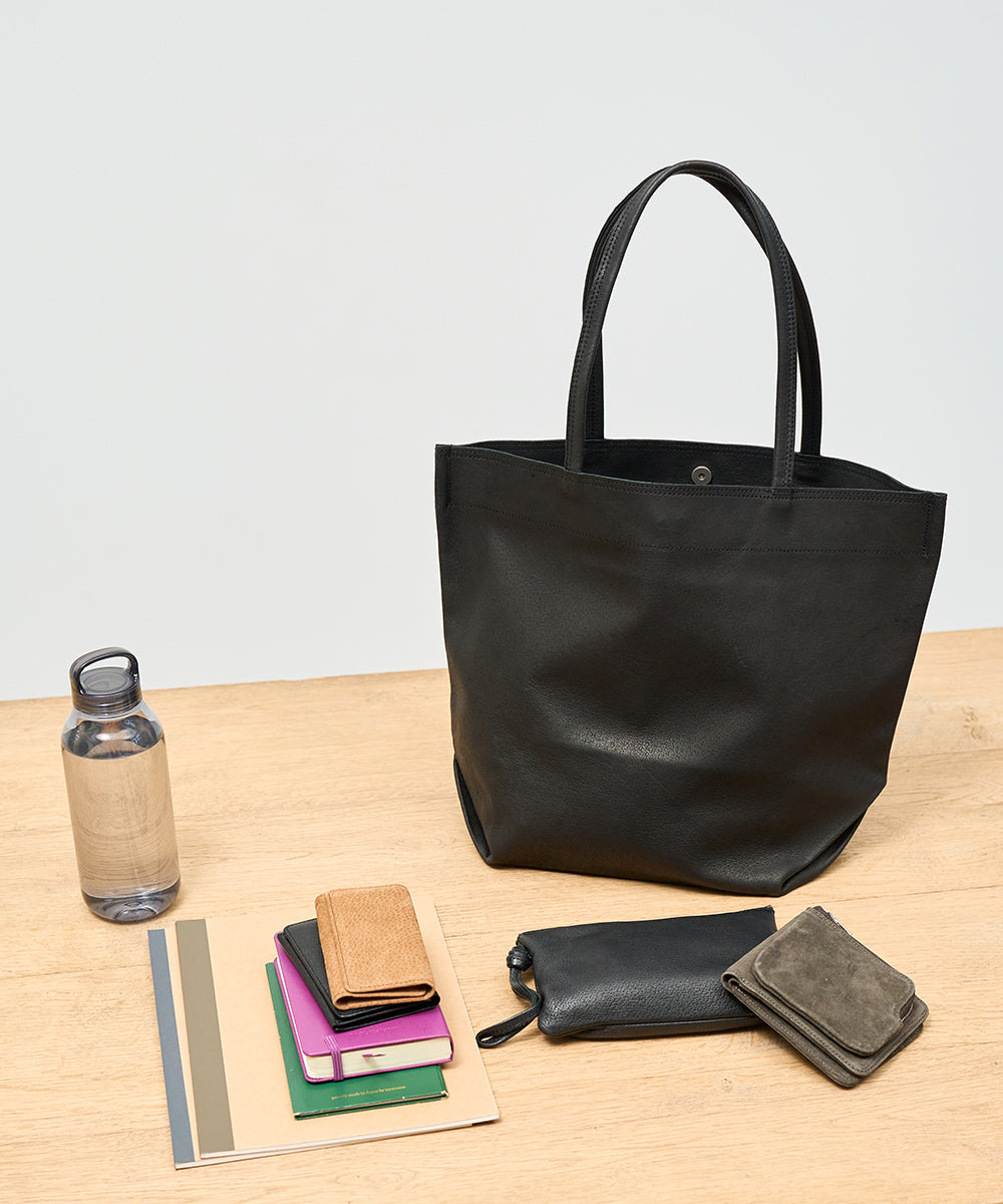 500mlボトル・A4ノート・手帳・財布・ポーチ / ※ black