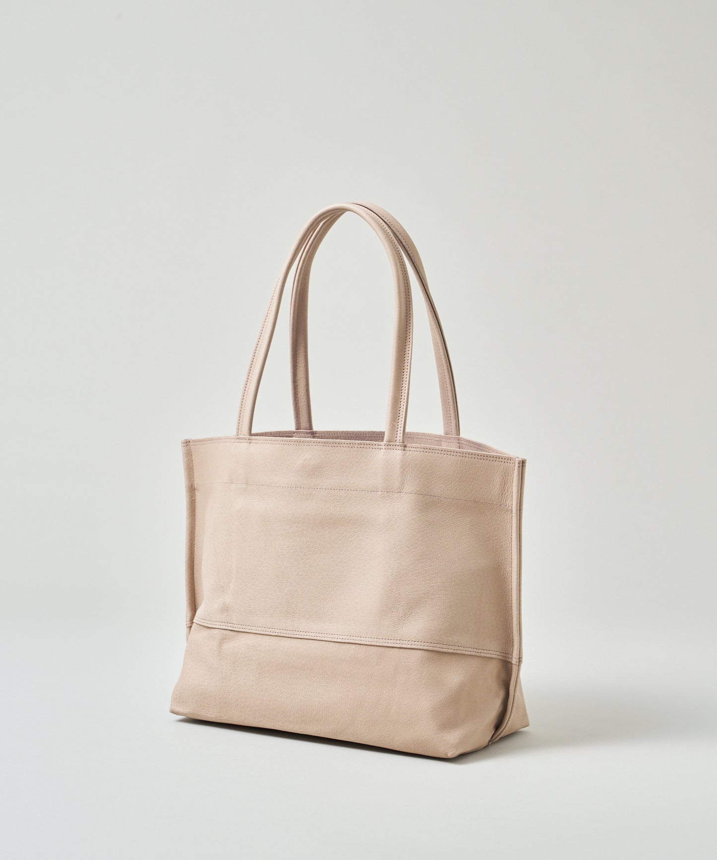 #30/ ワイドトートM（pink beige）/ ピッグスキン・ハリー