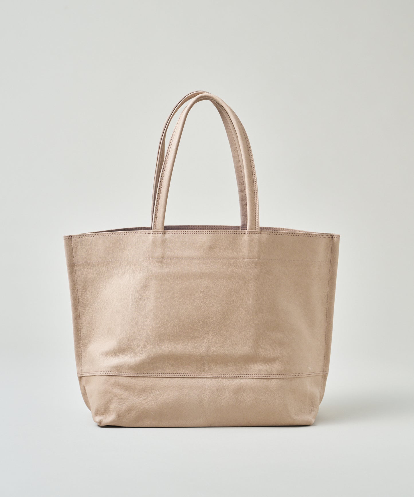 #30/ ワイドトートL（pink beige）/ ピッグスキン・ハリー