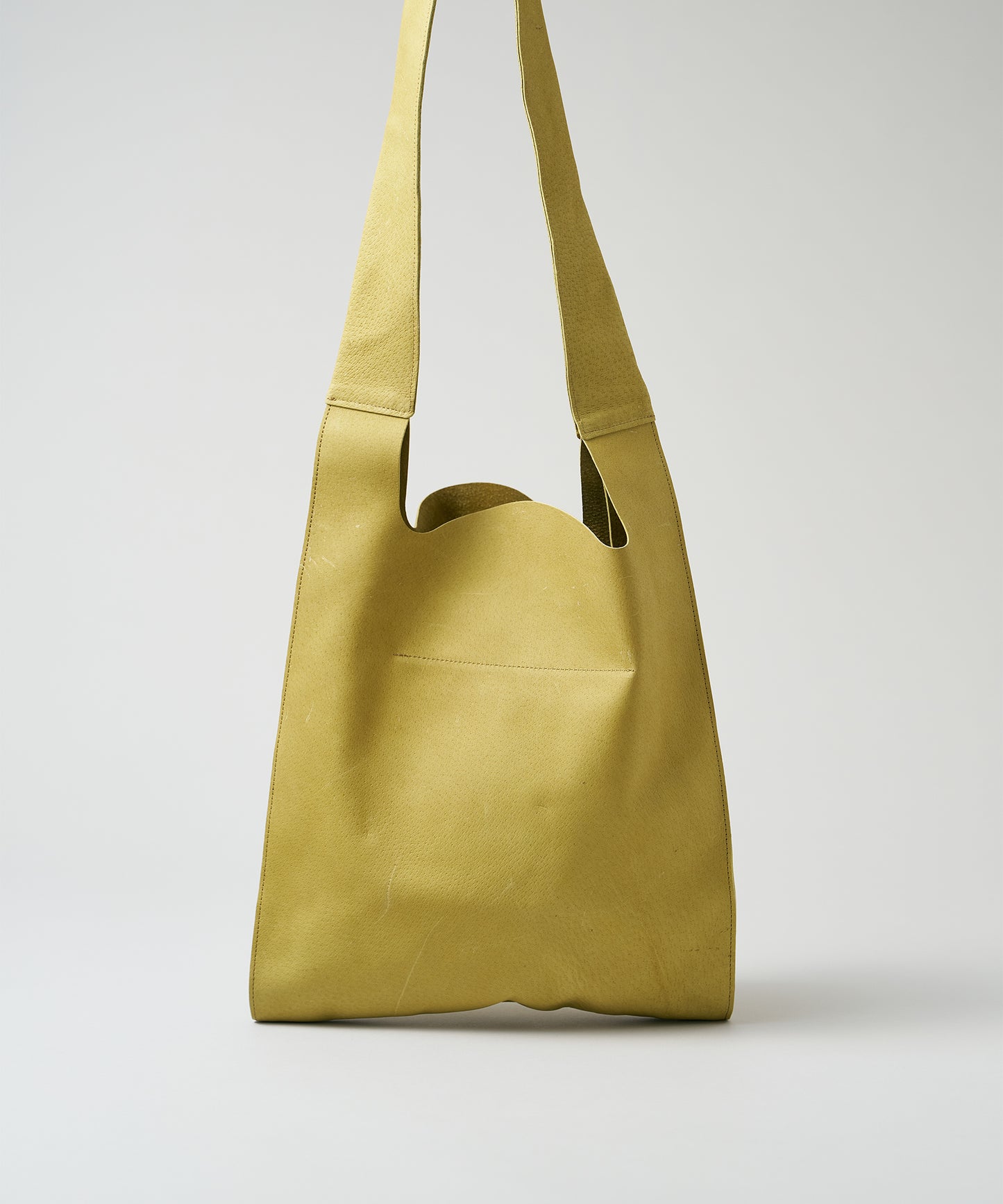 #30/ レジブクロ ショルダー（pistachio yellow）/ ピッグスキン・ハリー