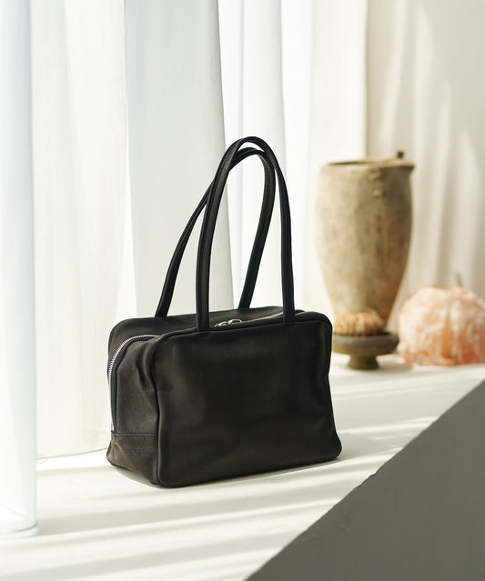 #30/ スクエアダッフル XS(black)/ ピッグスキン・ハリー