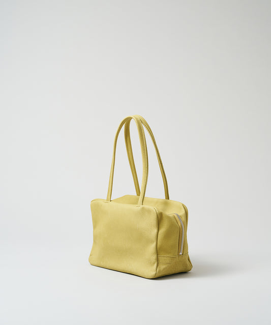 #30/ スクエアダッフル XS（pistachio yellow）/ ピッグスキン・ハリー