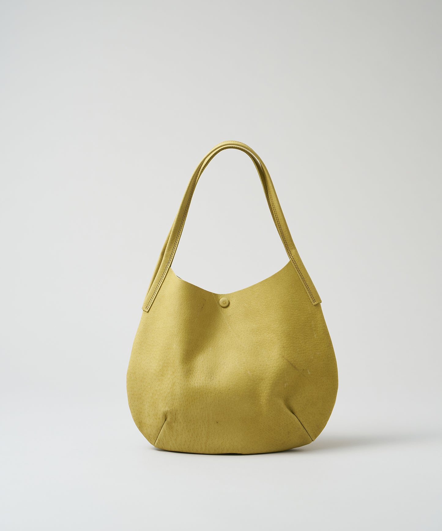 #30/ サークルトート（pistachio yellow）/ ピッグスキン・ハリー