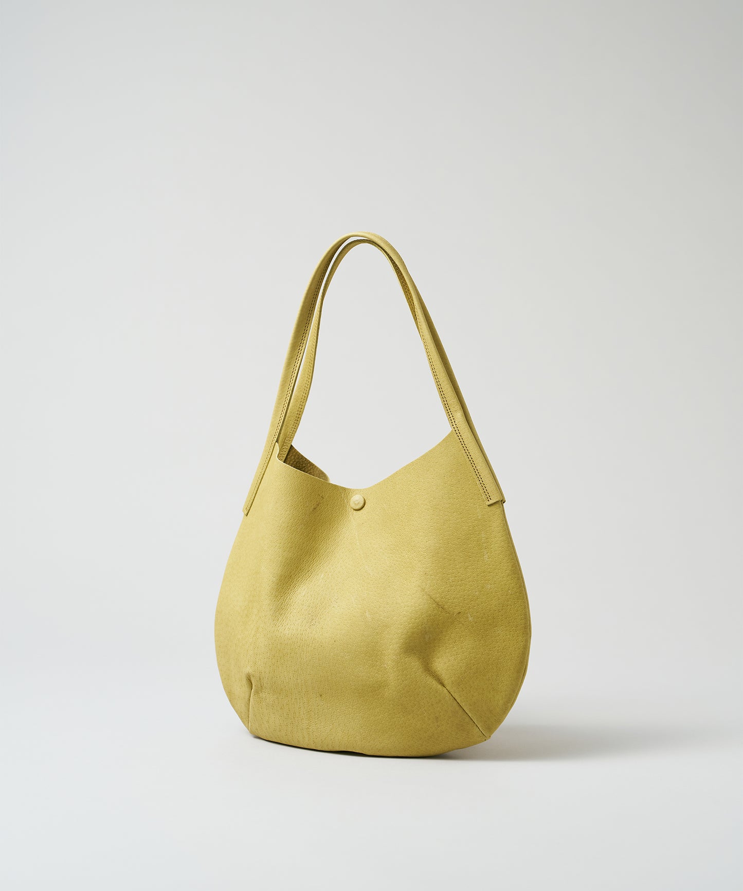 #30/ サークルトート（pistachio yellow）/ ピッグスキン・ハリー
