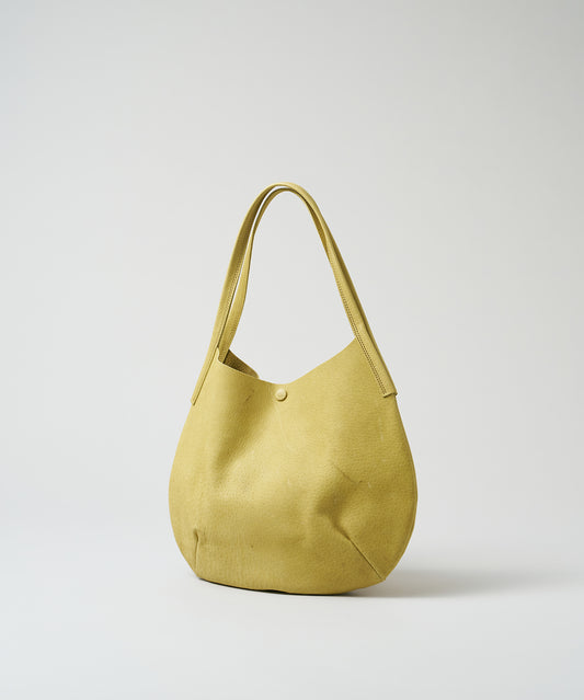 #30/ サークルトート（pistachio yellow）/ ピッグスキン・ハリー