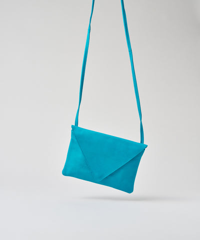 #30/ トライアングルフラップ（turquoise）/ ピッグスキン・ハリー