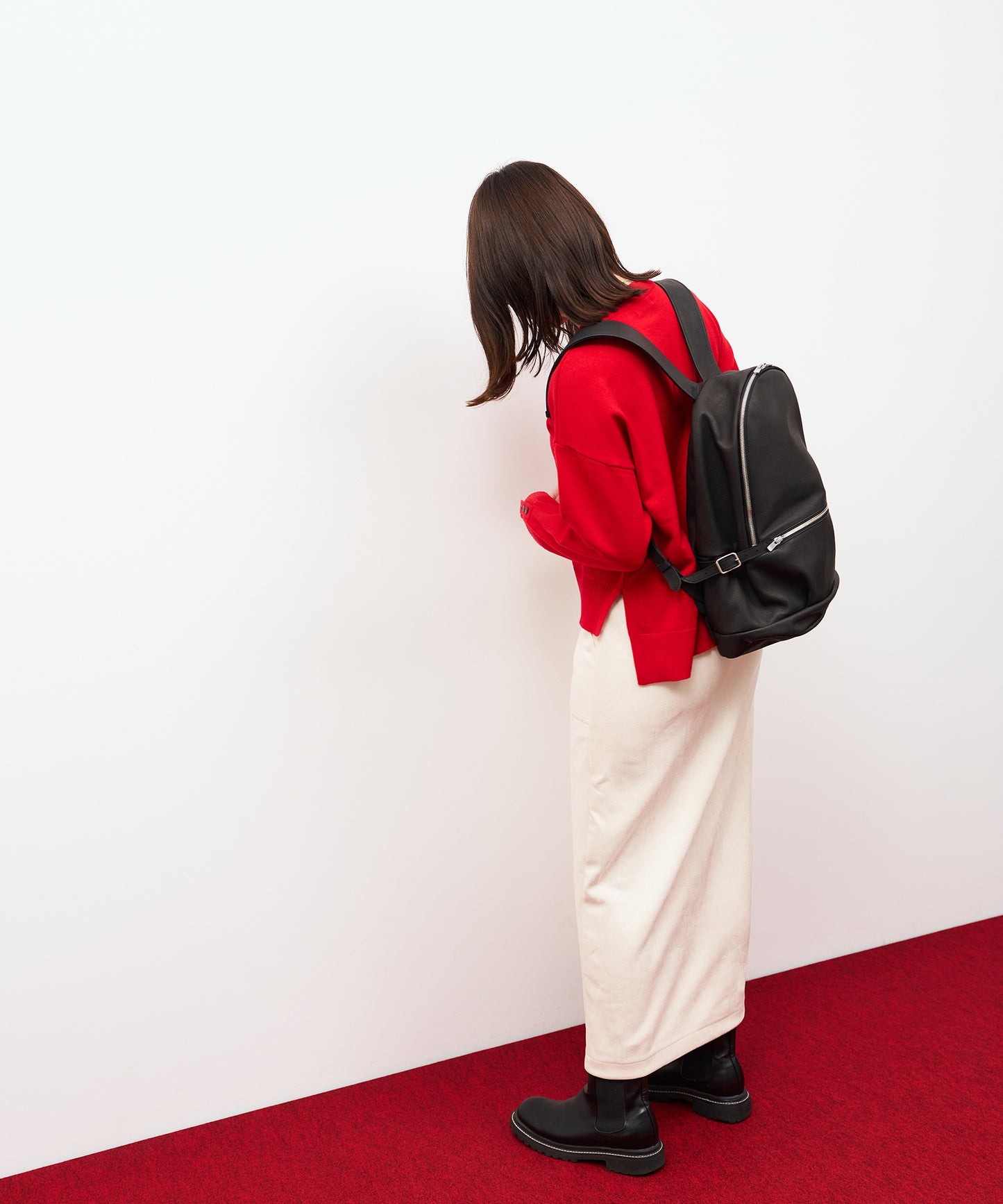 ナチュラルな豚革リュック - やわらかいピッグスキン素材 – REN