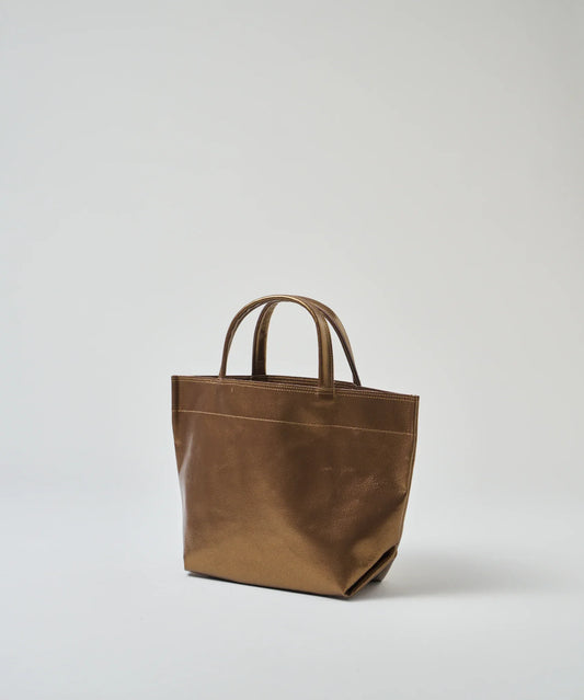 #36/ ランチバッグS（antique gold）/ ピッグスキン・ラスラ