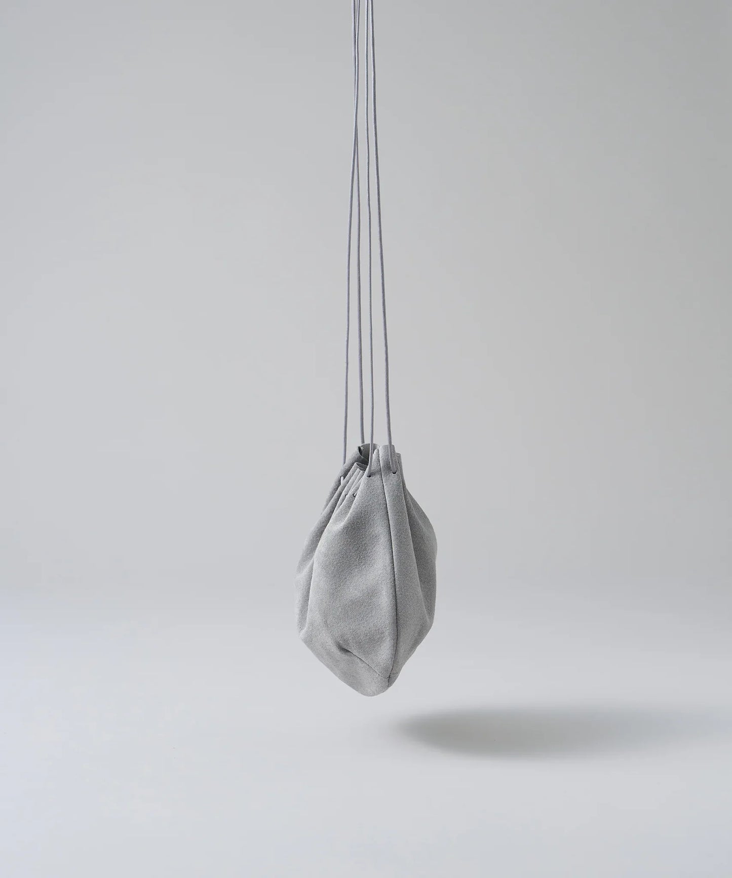 #39/ バルーンショルダー（sand gray）/ ピッグスキン・ライニングスエード - REN