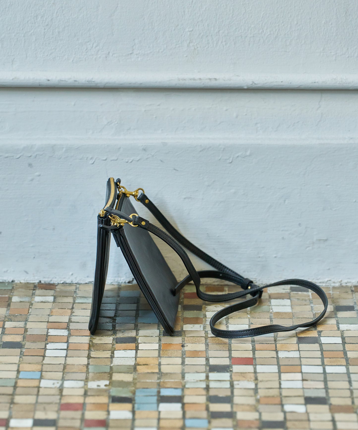 #45《BF SALE 10%》バタフライショルダー（black）/ 牛革・アペルト