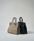almond gray / ink black