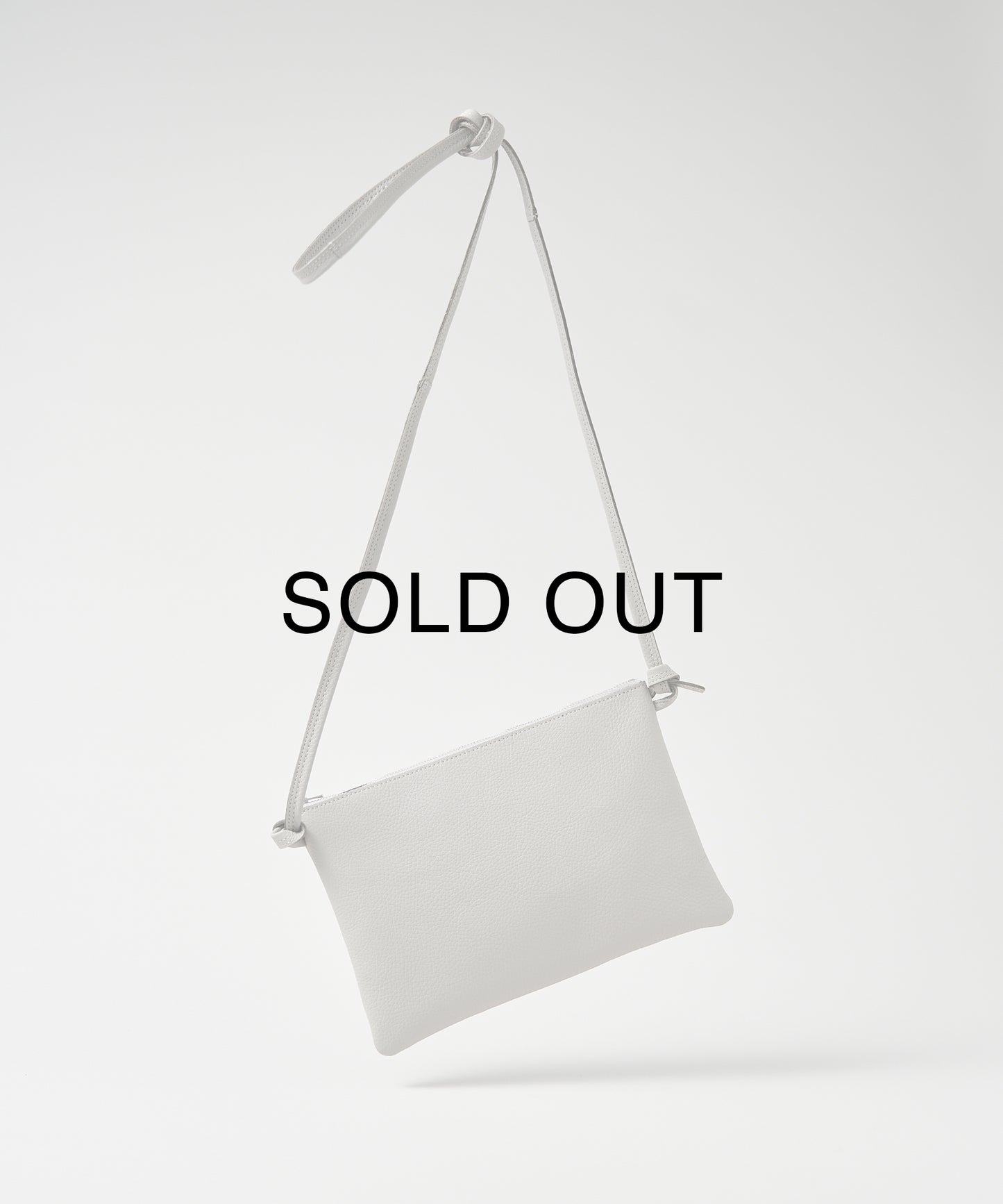 #53/ ポーチショルダー / 牛革・エン / pale gray, sold out